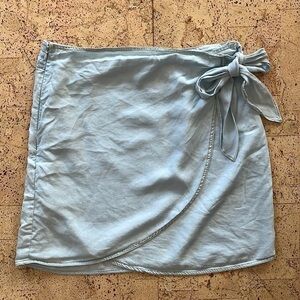 1250C Light Blue Wrap Skirt